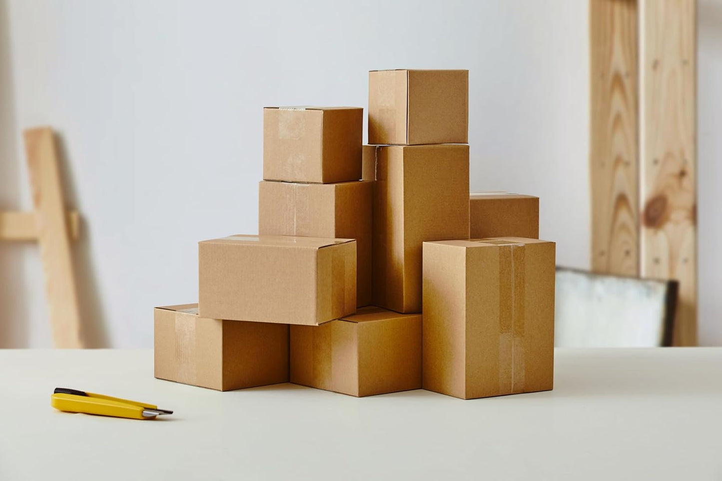 25 Packs Small Shipping Boxes 7X5X4 Inches, Kraft Corrugated Cardboard Boxes, fo