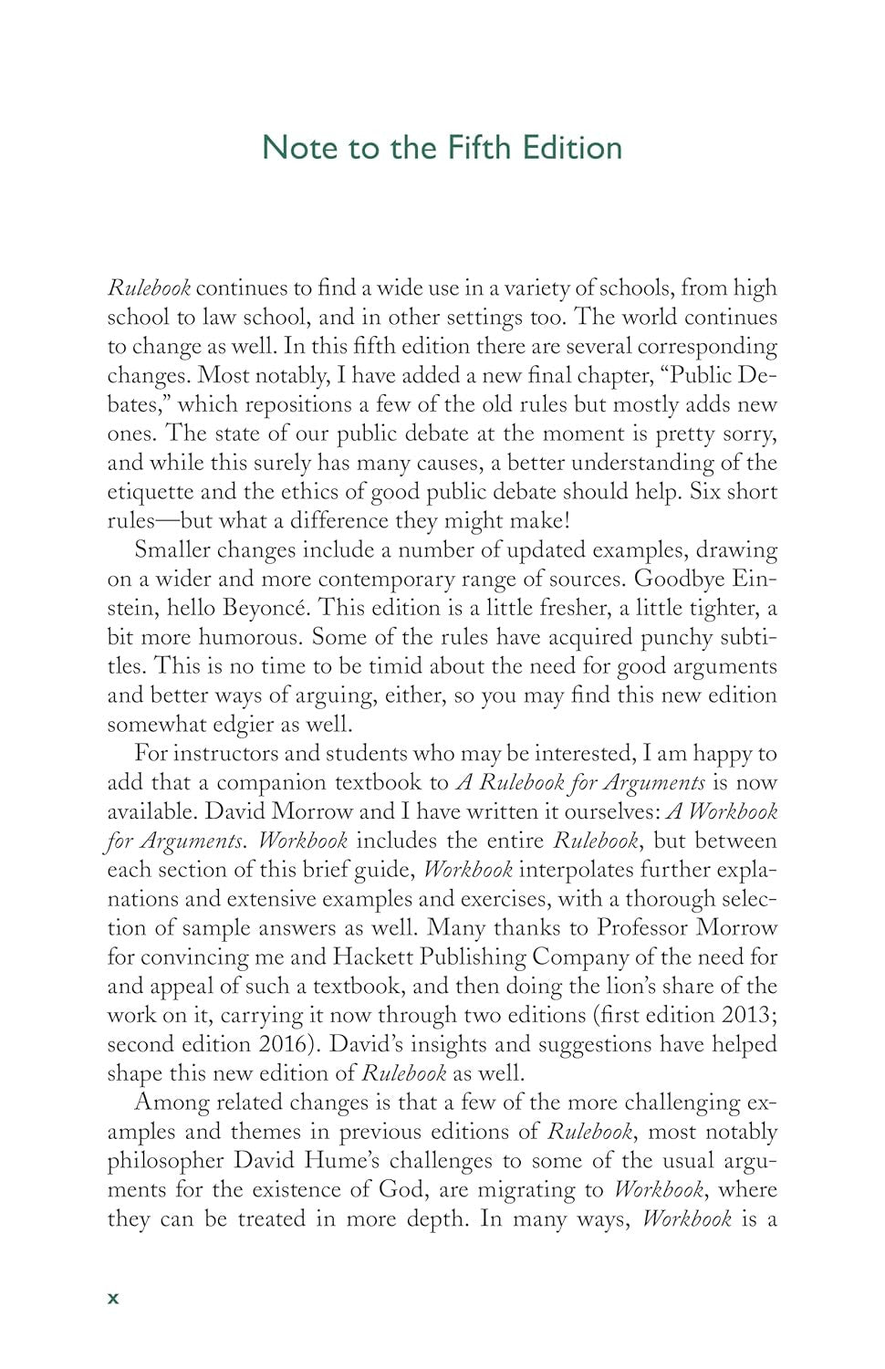 A Rulebook for Arguments