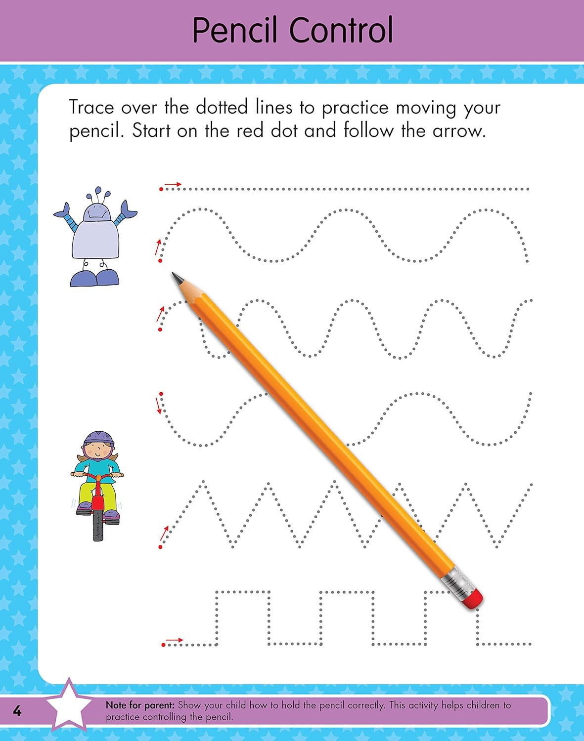 Writing Workbook for Ages 4-7 with 75+ Handwriting Activities, Pencil Control, L