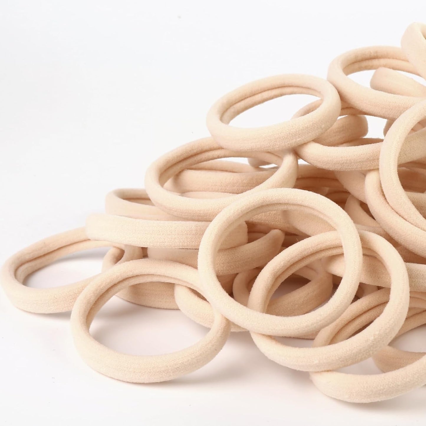 50PCS Large Blonde Hair Ties, Seamless Hair Bands, Soft Elastic Hair Ponytail Ho