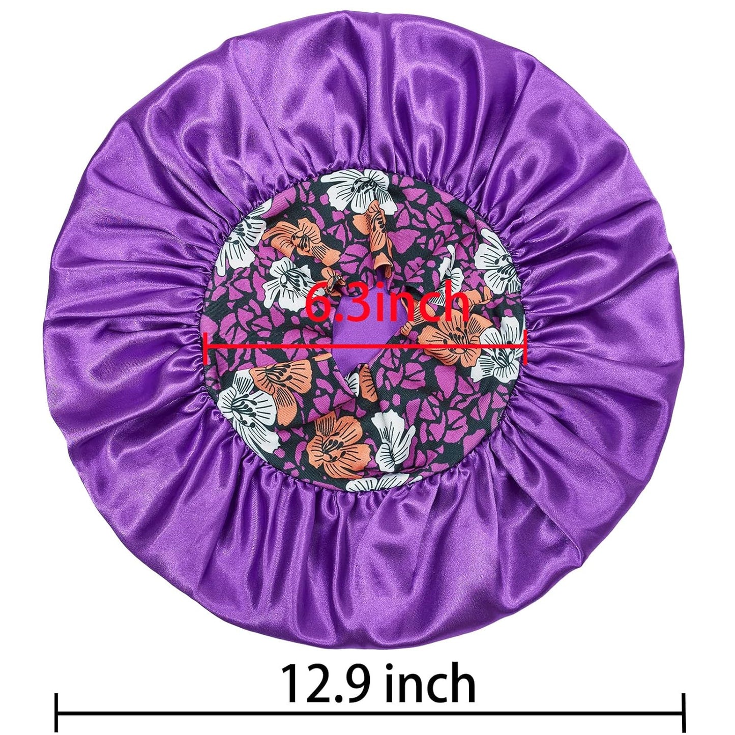 3 Pack Satin Bonnet Silk Hair Bonnet for Sleeping, Sleep Bonnets for Women Large