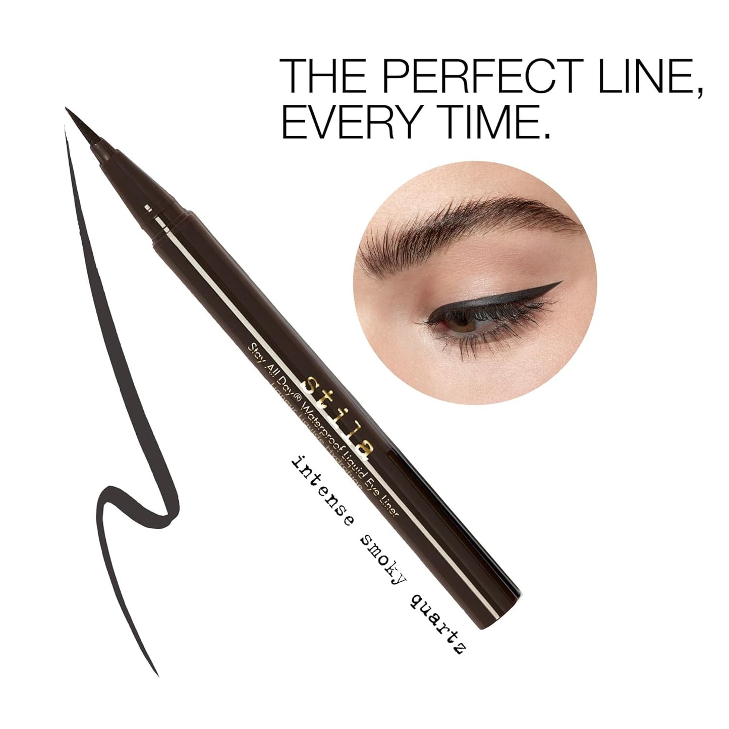 Waterproof Liquid Eye Liner, Stay All Day Makeup with Fine Brush Tip Lasting Sat