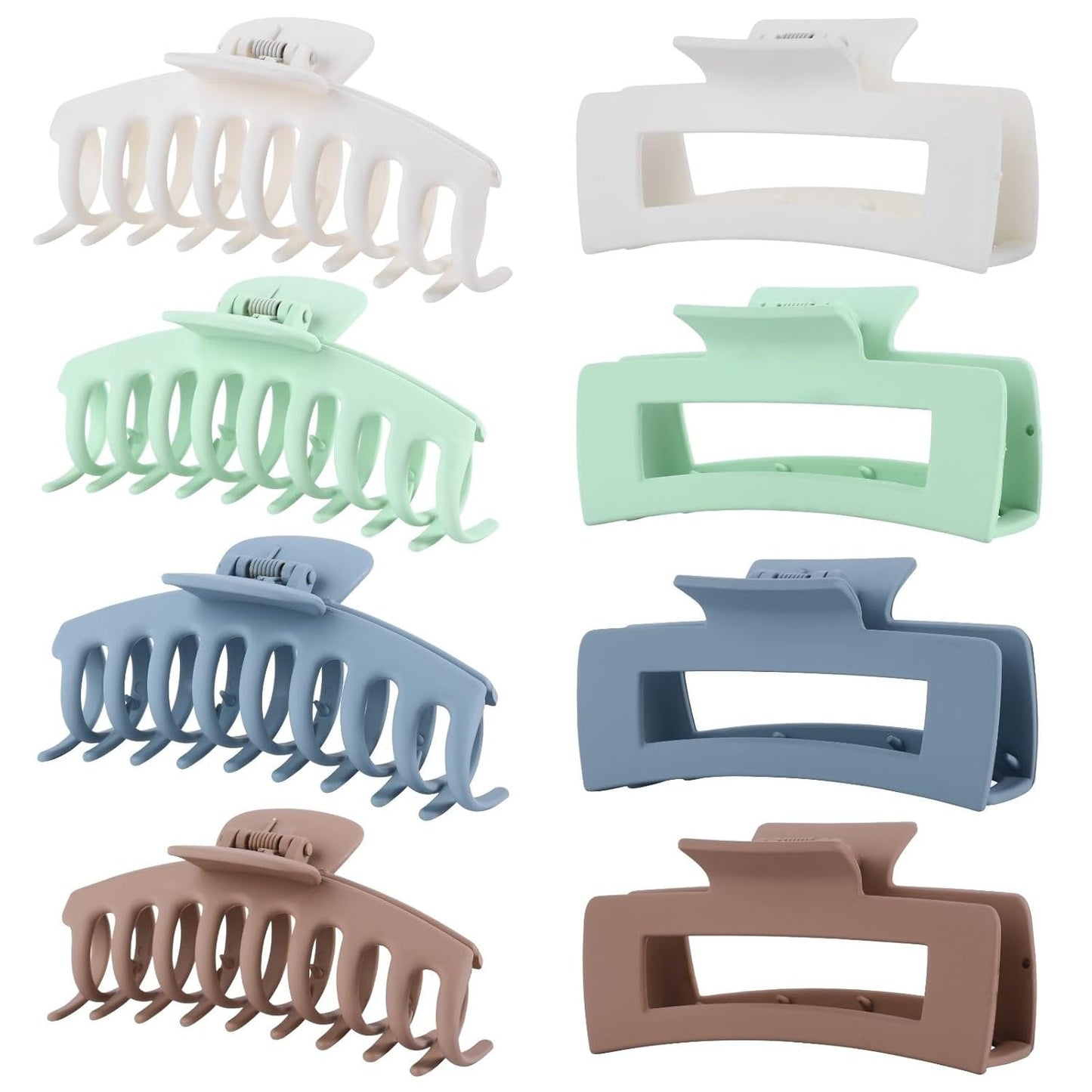 8 Pack Hair Clips for Women 4.3 Inch Large Hair Claw Clips for Women Thin Thick