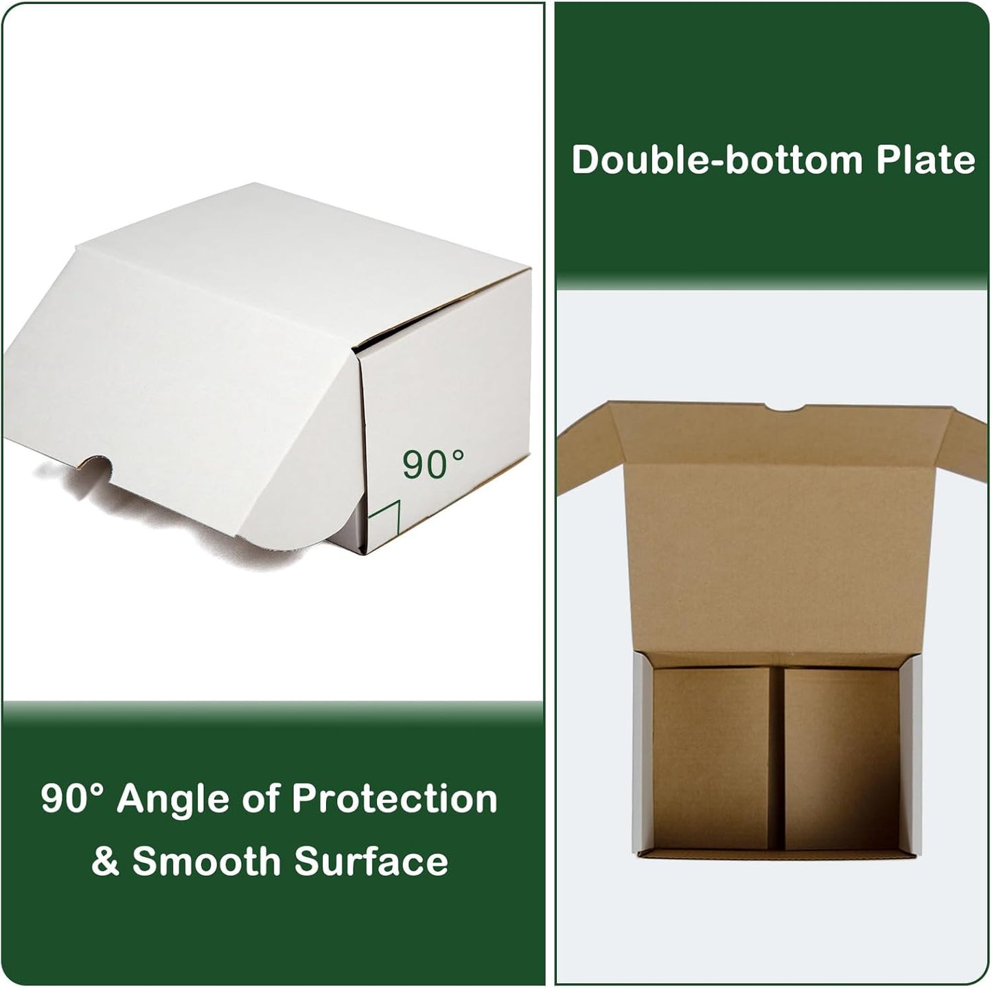 7X5X4 Inches Shipping Boxes Set of 25, White Corrugated Cardboard Box Literature