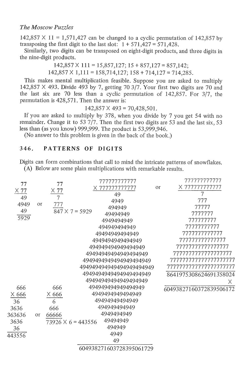 The Moscow Puzzles: 359 Mathematical Recreations (Dover Math Games & Puzzles)