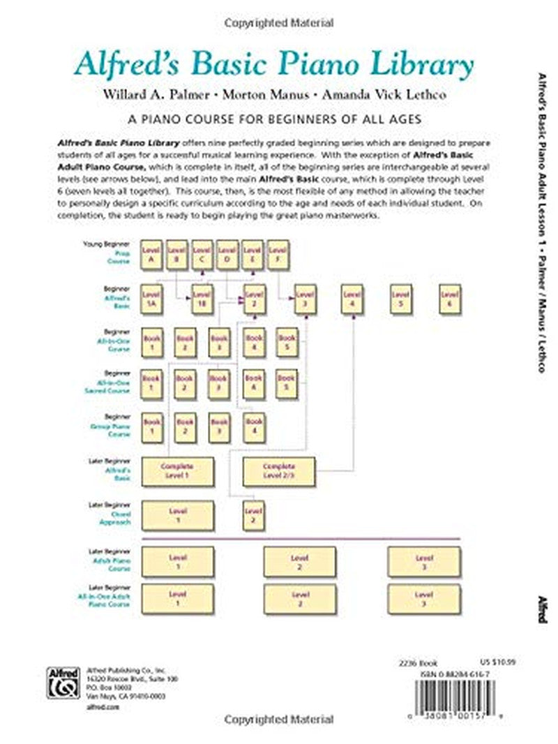 Alfred'S Basic Adult Piano Course: Lesson Book, Level One (Alfred'S Basic Adult