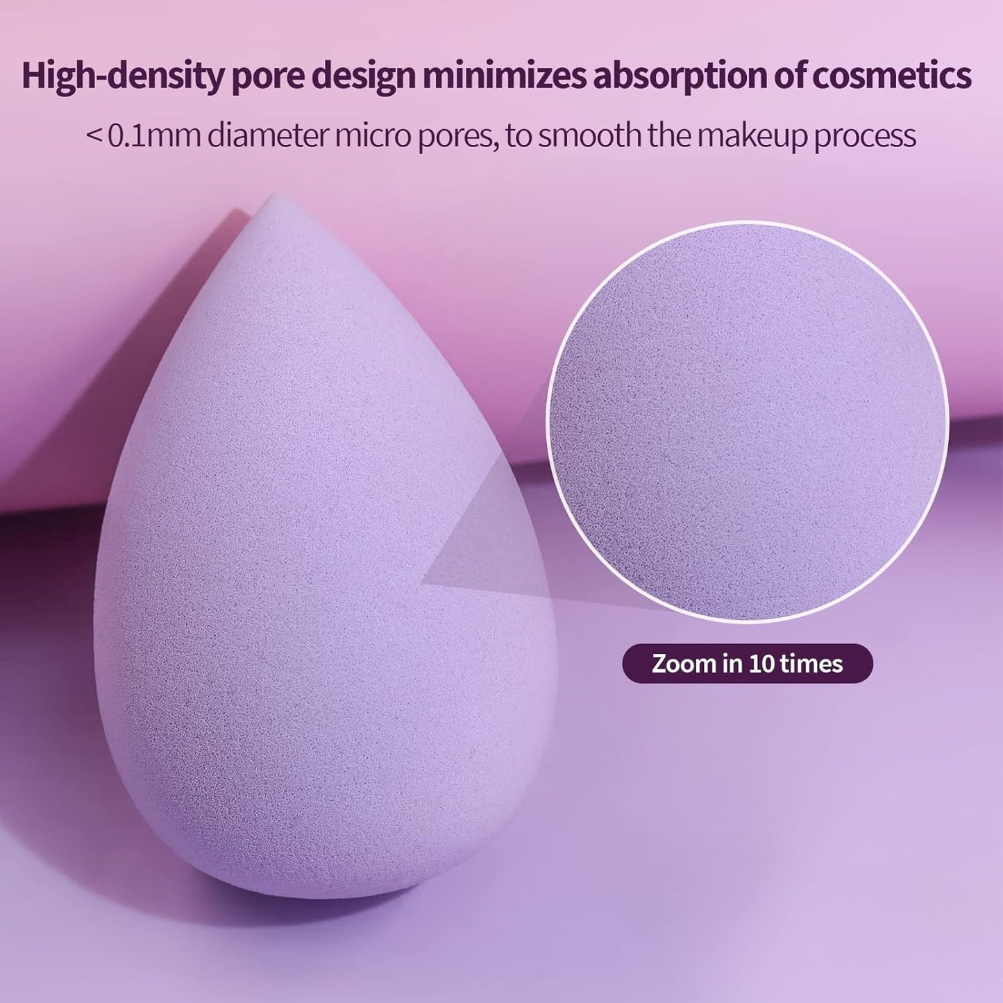 5 Pcs Makeup Sponge Set, Latex-Free Makeup Sponges for Foundation, Multi-Colored