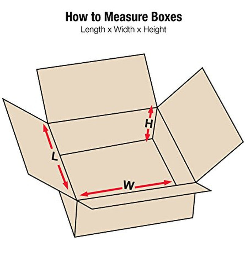 12 X 12 X 5 Corrugated Cardboard Boxes, Flat 12"L X 12"W X 5"H, Pack of 25 | Shi