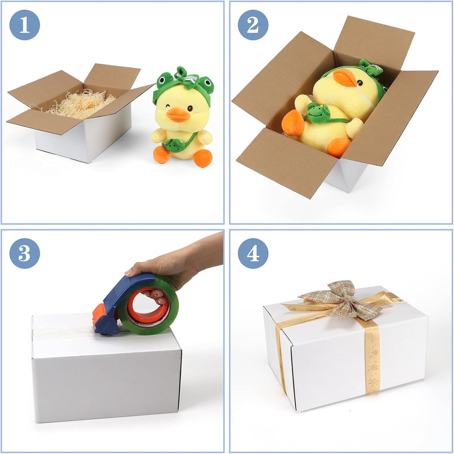 10X7X5 Inches Small White Shipping Boxes Set of 25, Sturdy Cardboard Boxes for S