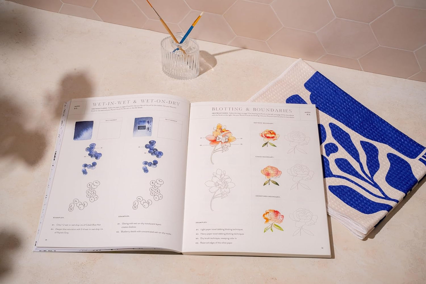 Watercolor Workbook: Café in Bloom: 25 Beginner-Friendly Projects on Premium Wat