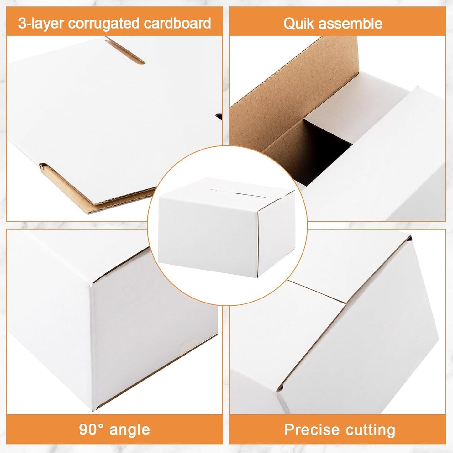 72 Pcs Shipping Boxes Corrugated Cardboard Small Shipping Boxes for Packaging Ma