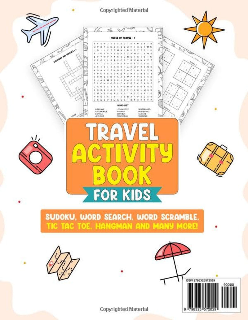 Travel Activity Book for Kids Ages 8-12: a Fun-Filled Book of Puzzles and Games