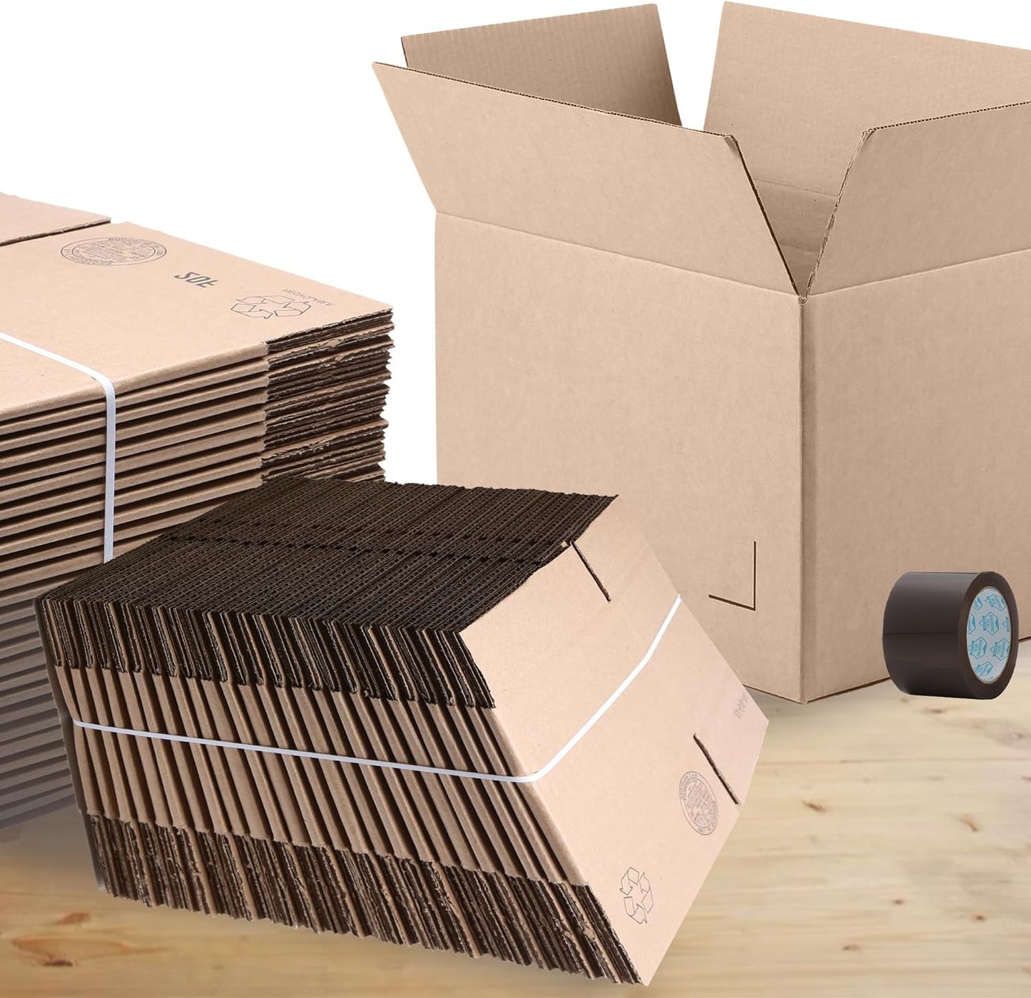 7X5X5'' Shipping Boxes Brown/Kraft Corrugated Cardboard Shipping Boxes 25-Pack |