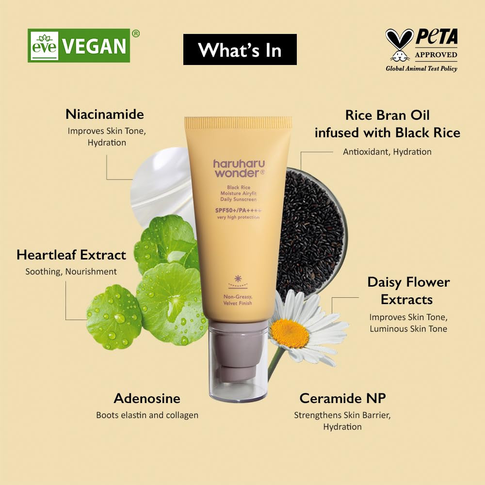 Wonder Black Rice Moisture Airyfit Daily Sunscreen 1.69Fl.Oz - Velvet Finish, No