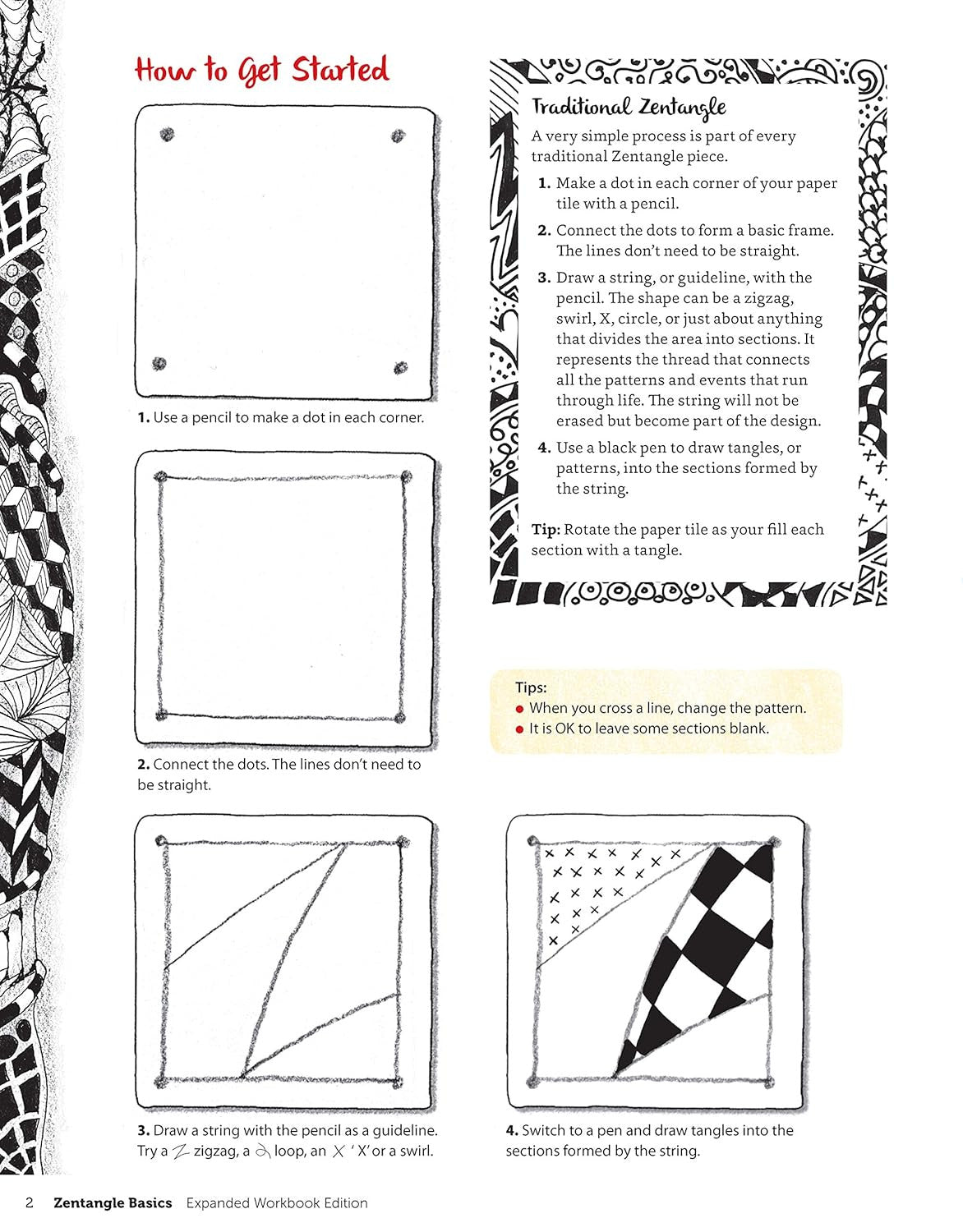 Zentangle Basics, Expanded Workbook Edition: a Creative Art Form Where All You N