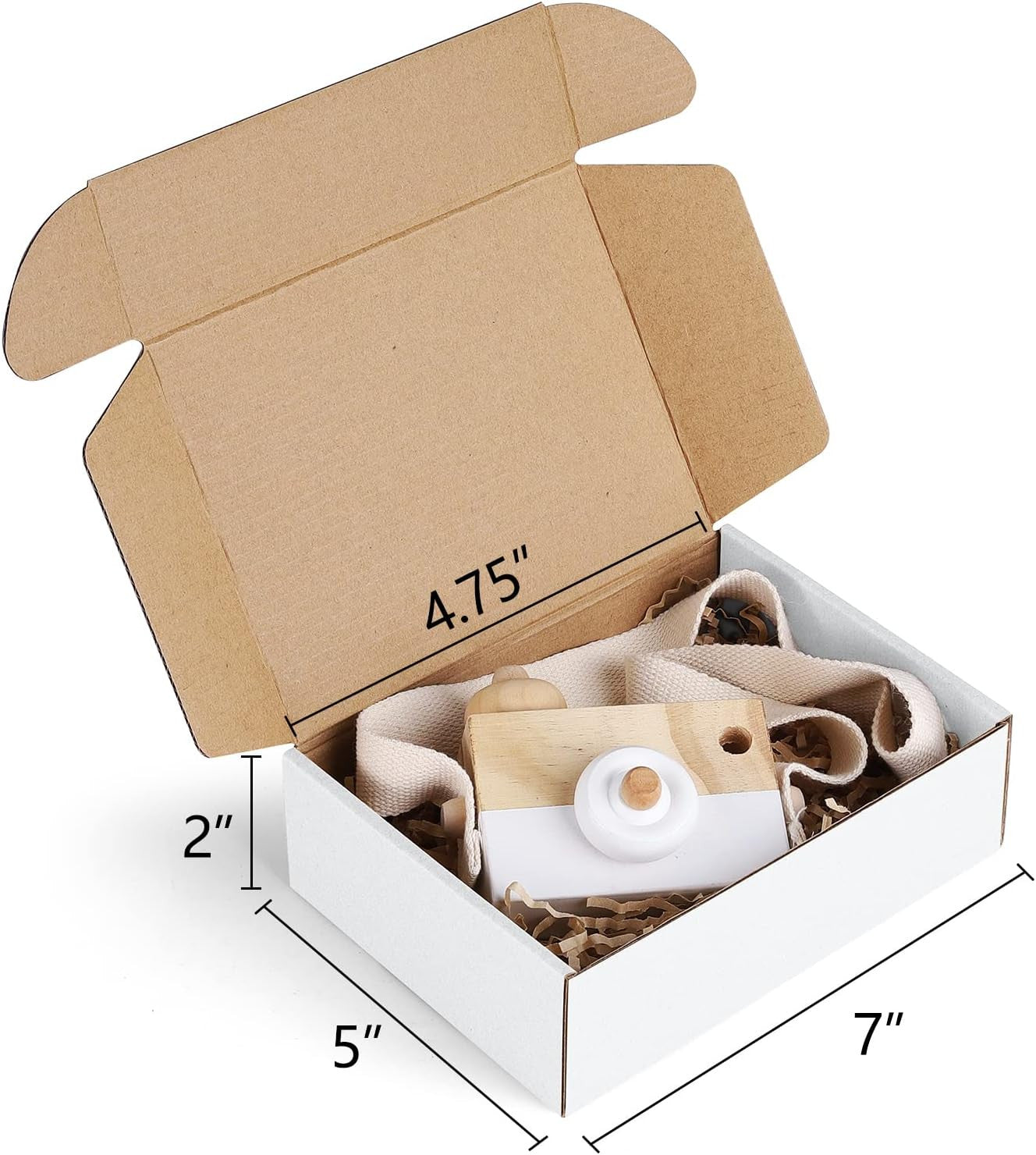 7X5X2 Shipping Boxes Small Corrugated Cardboard Box - 25 Pack White Mailing Boxe