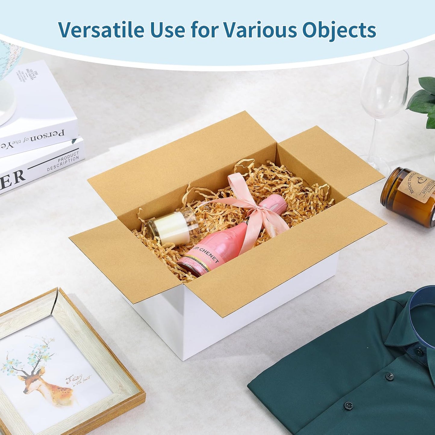 10 Pack 10X7X5 Inch Small Shipping Boxes White Corrugated Cardboard Boxes Mailer