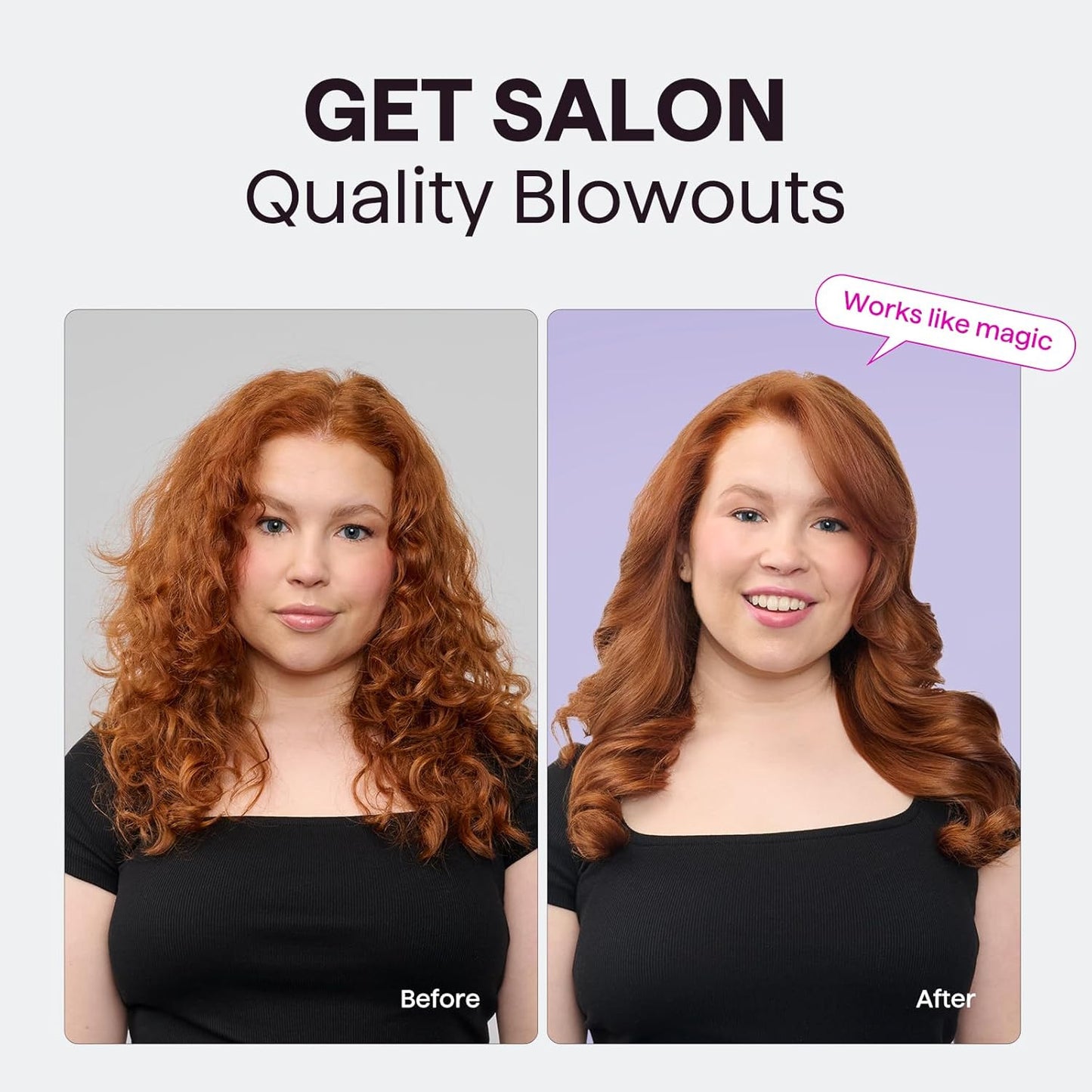 Thermal Brush, 1.5 Inch Ionic Thermal round Brush Makes Hair Smoother Get Natura