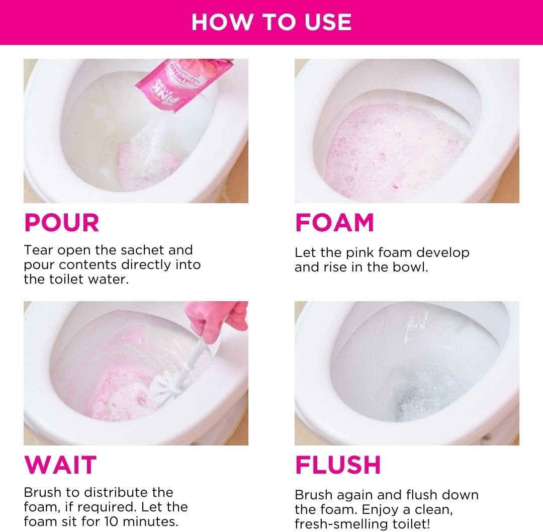 - the Pink Stuff - the Miracle Power Foaming Toilet Cleaner - 2 Treatments - Sel