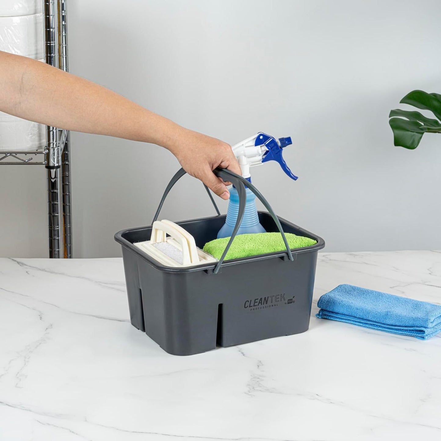 -Clean Tek Professional Cleaning Caddy, 1 Cleaning Supply Caddy with Handle - 4