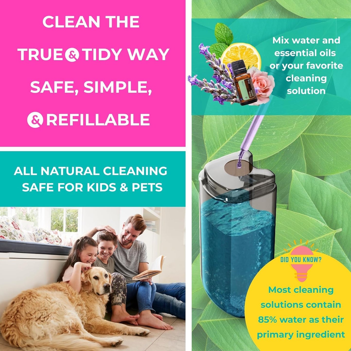 ® SPRAY-250 Multi-Surface Spray Mop with Refillable Water Bottle for Floor Clean