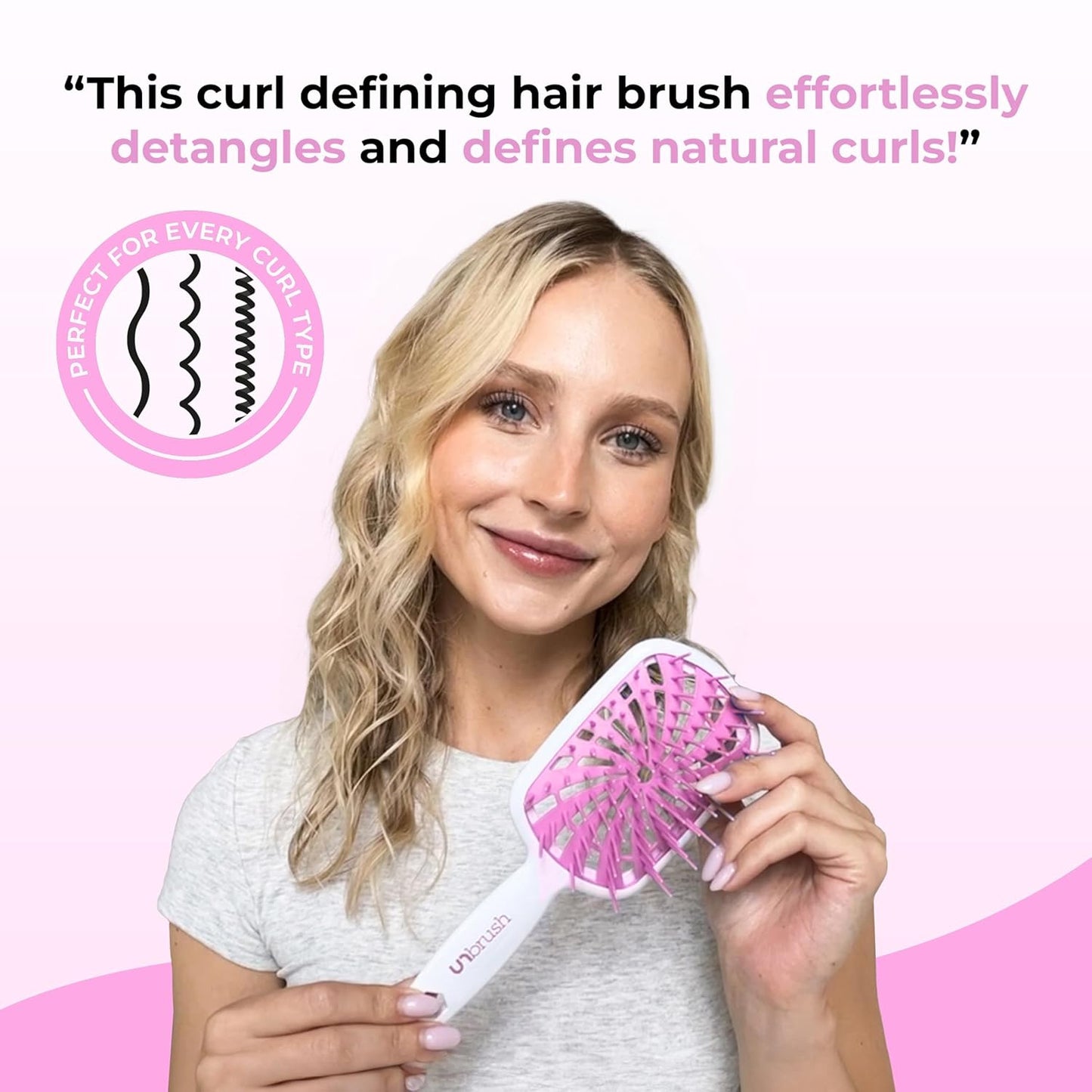 Unbrush plus — Curly Hair Brush for Gentle & Effective Detangling on Wet or Dry