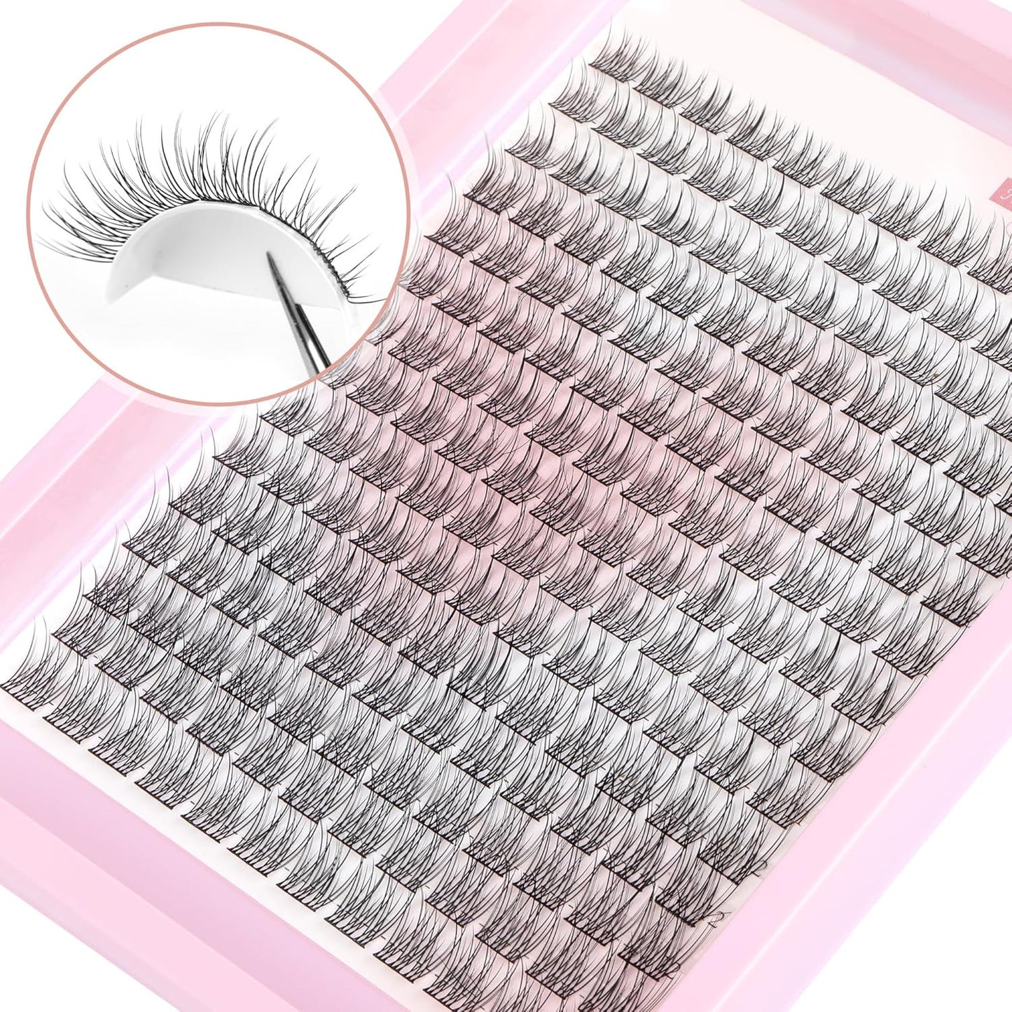 Wispy Lash Clusters Natural Cluster Lashes 180Pcs 9-12MM Individual Eyelash Exte