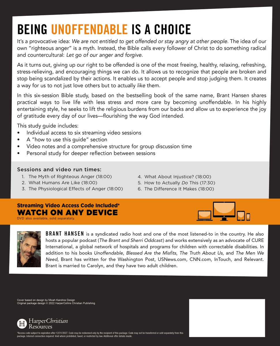Unoffendable Bible Study Guide plus Streaming Video: How Just One Change Can Mak
