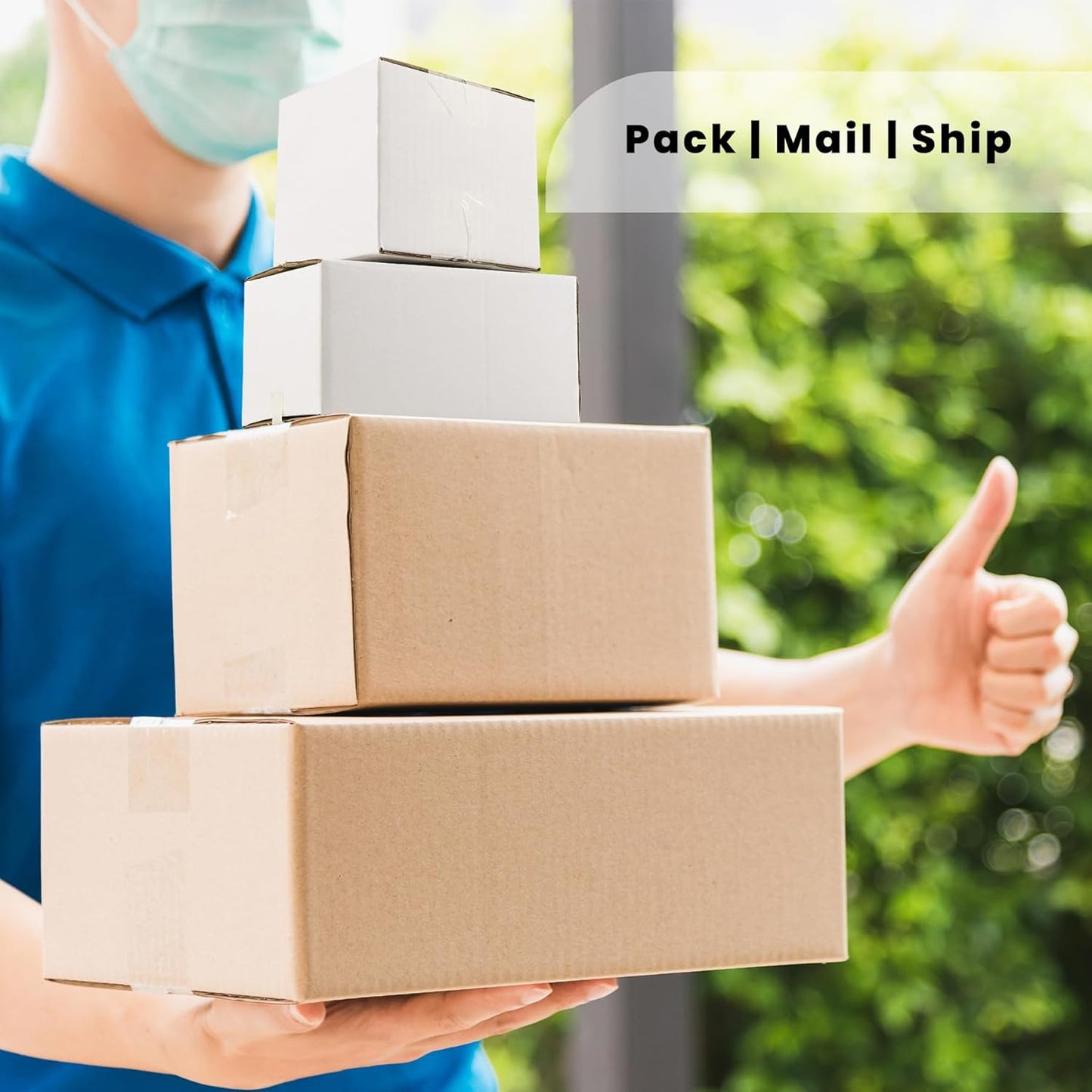 10X7X5 Inches Shipping Boxes 28 Pack, Brown Corrugated Cardboard Box for Small B