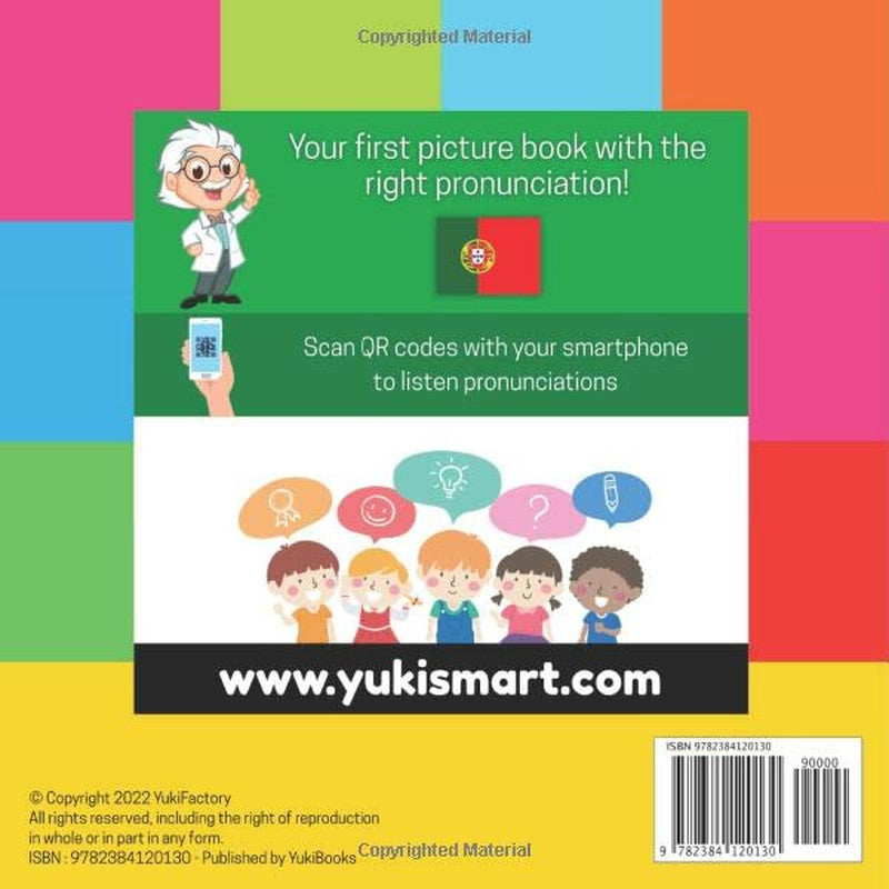 100 First Words in Portuguese: Bilingual Picture Book for Kids: English / Portug