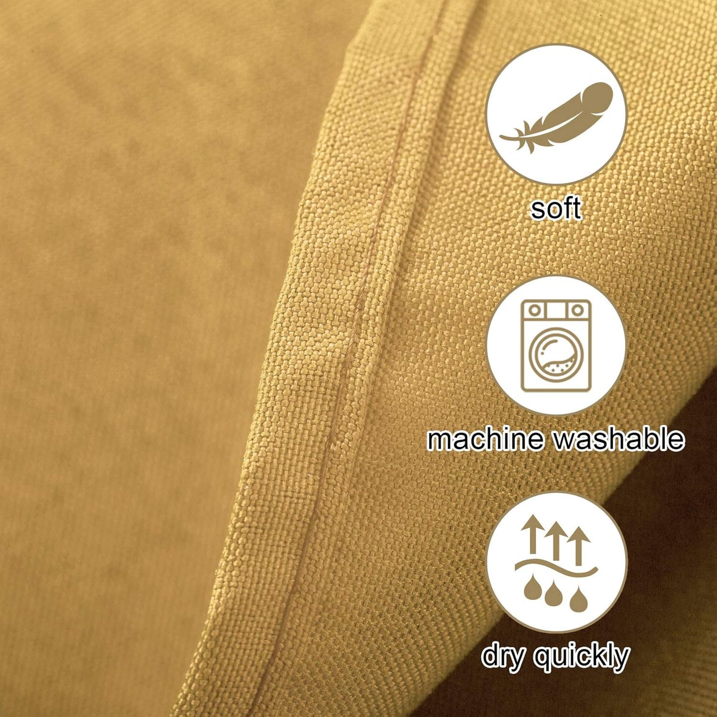 2Pack 120 Inch Gold round Tablecloth in Washable Polyester Fabric for Wedding/Ba