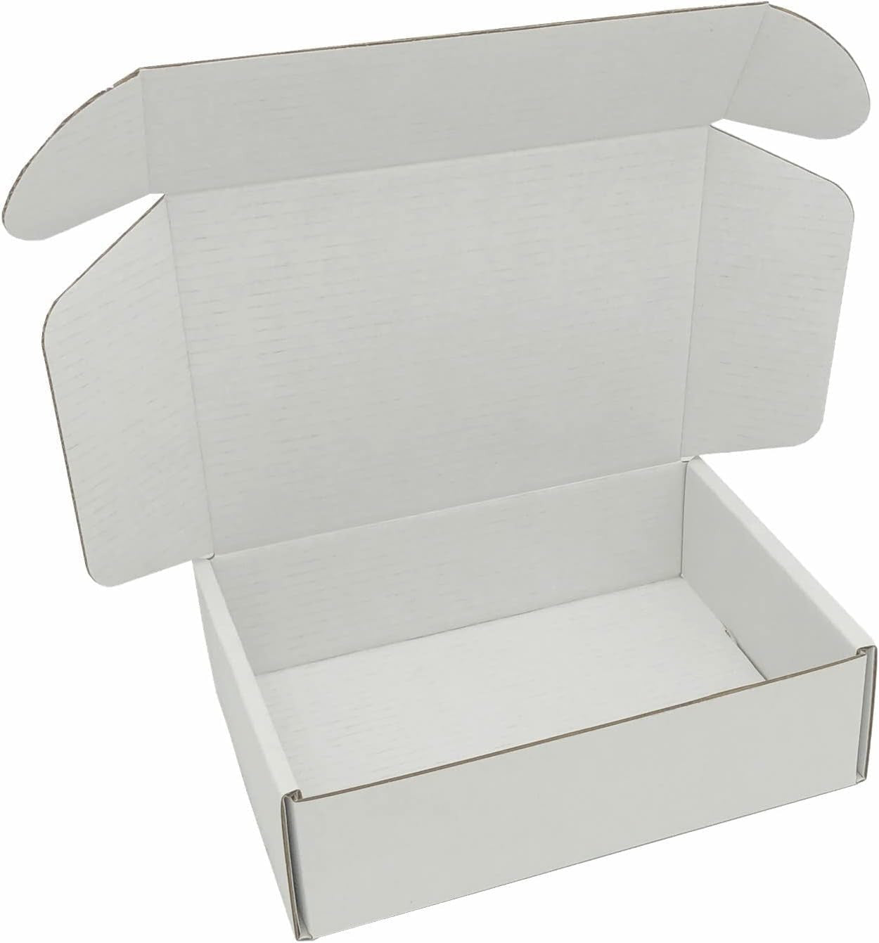 White Cardboard Shipping Box Mailers 12 X 8 X 3 Inch Corrugated Packaging Storag