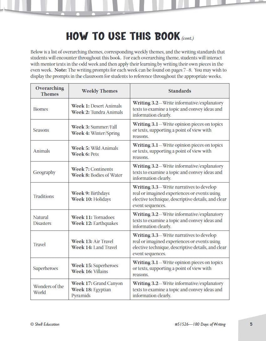 180 Days of Writing for Third Grade - an Easy-To-Use Third Grade Writing Workboo