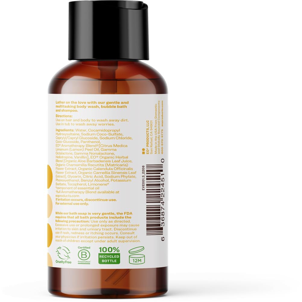 3-In-1 Soap Body Wash, Bubble Bath, Shampoo, Travel Size, 2 Ounce (Pack of 12),
