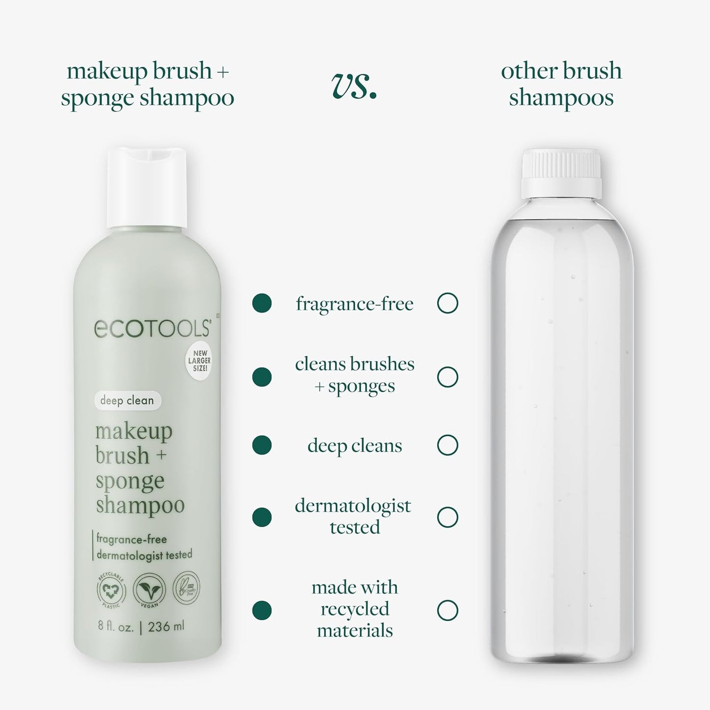 XL Makeup Brush + Sponge Shampoo, Removes Makeup, Dirt, & Impurities from Makeup