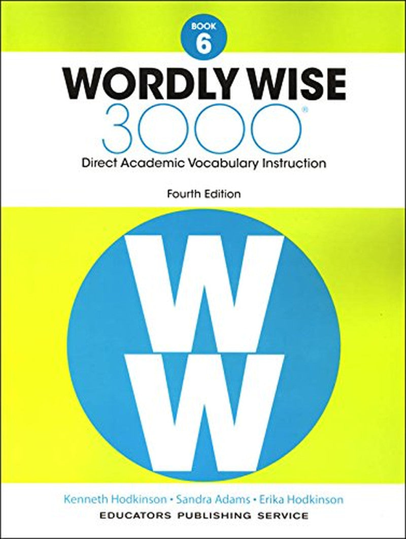 Wordly Wise 3000 Fourth Edition Student Edition + Answer Key Set Grade 6