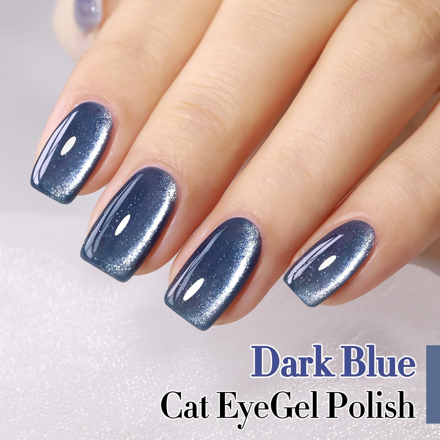 0.5 OZ Cat Eye Gel Polish with Magnet 15ML Holographic Glitter Shimmer Transluce