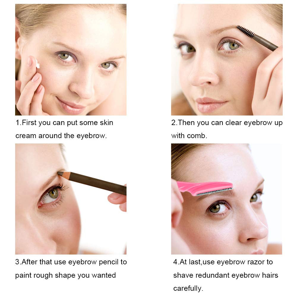 66 Eyebrow Razor and Face Razor for Women and Men, Eyebrow Hair Trimmer and Shav