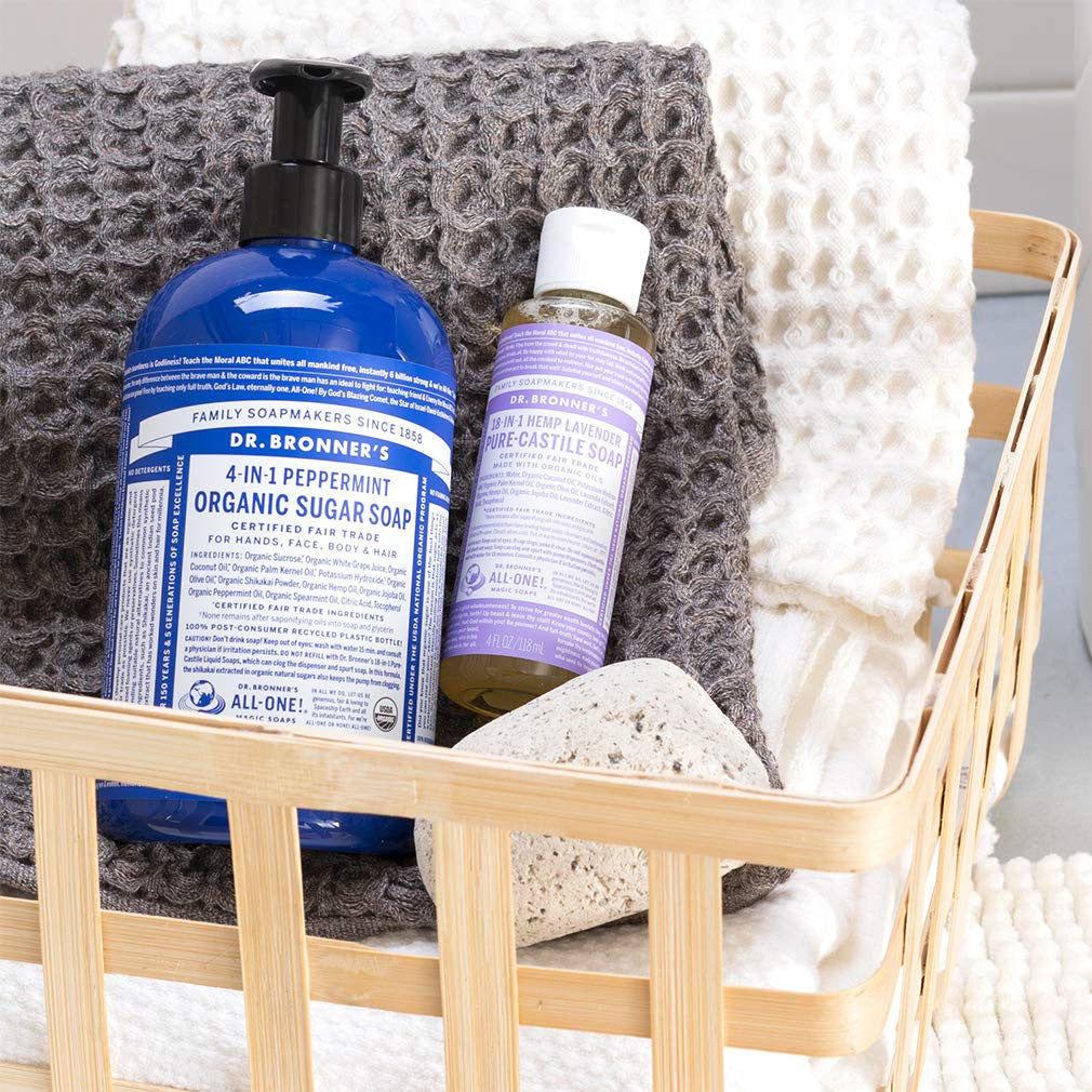 - Pure-Castile Liquid Soap (Lavender, 4 Ounce) - Made with Organic Oils, 18-In-1