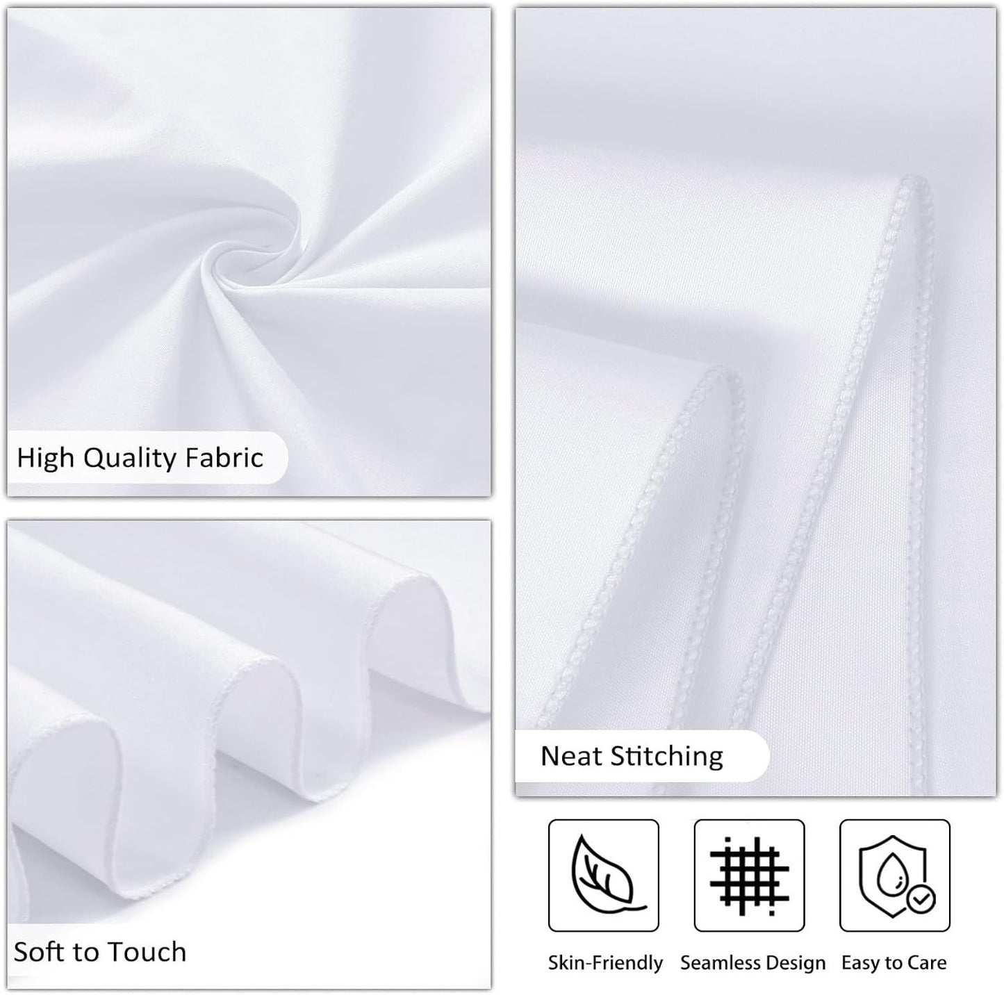 8 Pack White round Tablecloth 120 Inch White Table Cloth Stain and Wrinkle Resis