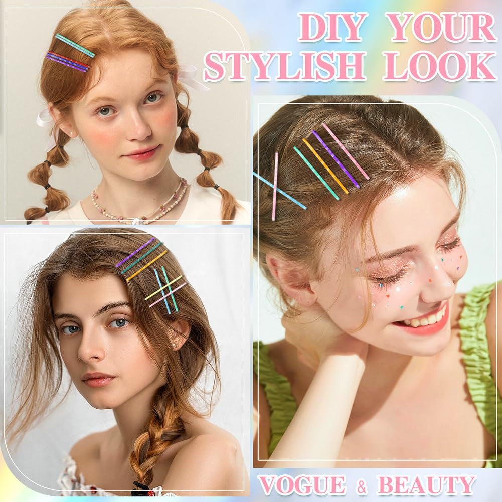 150 Pcs 2.2 Inch Mix Colorful Bobby Pin for Girls Women, Hair Pins with Cute Box