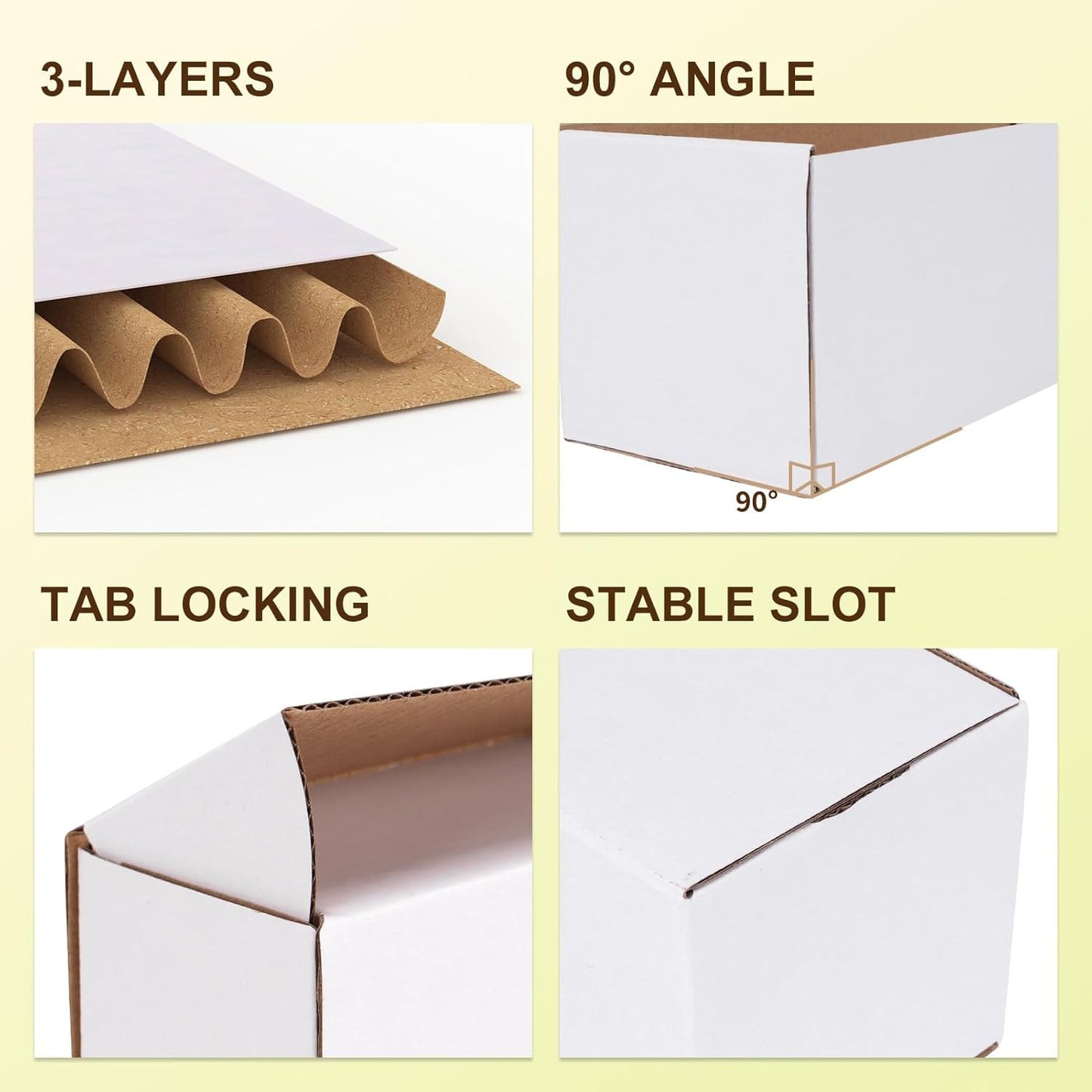 7X5X4 Small Shipping Boxes Set of 40, White Corrugated Cardboard Box Shipping Bo