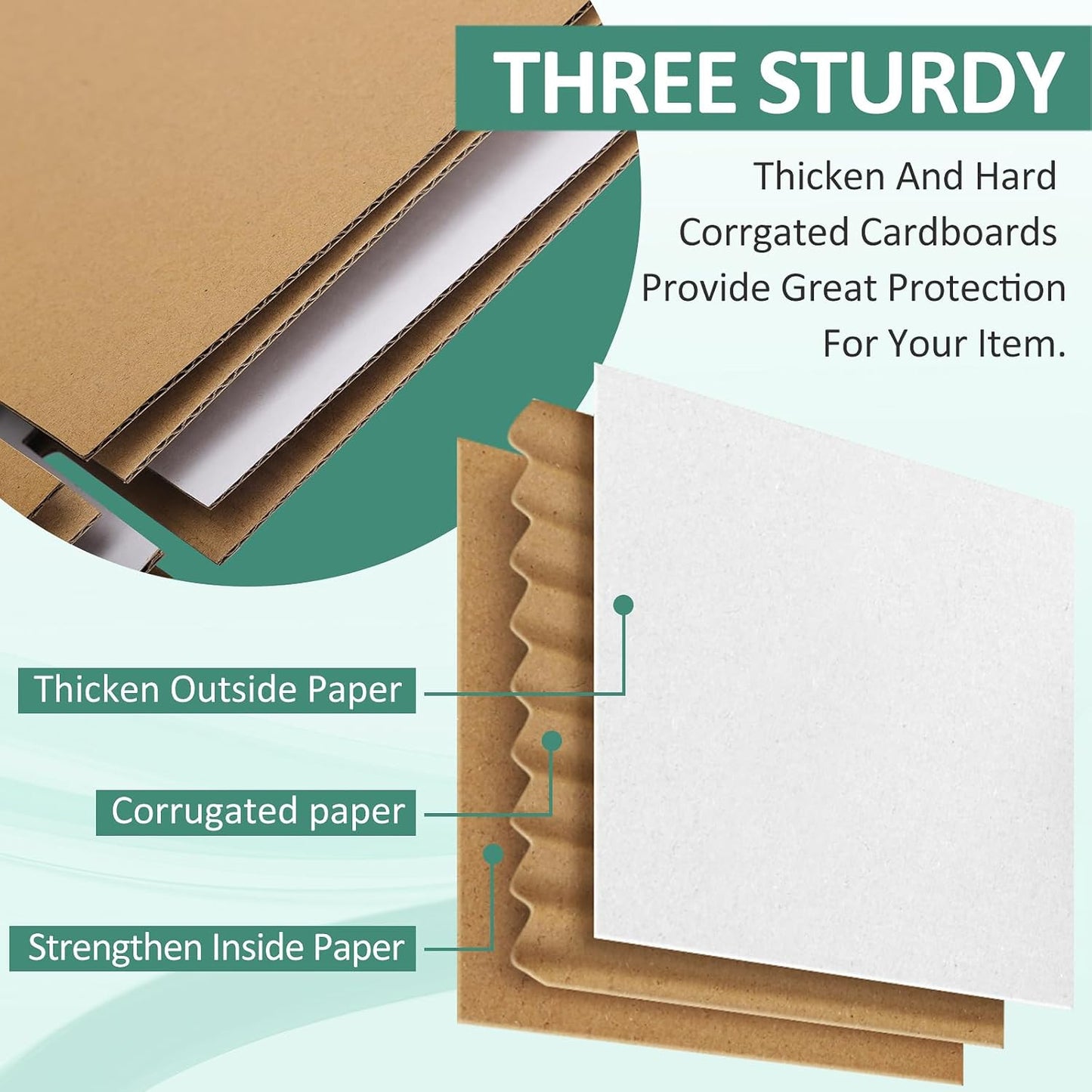 10X7X5-Small-Shipping-Boxes-30-Pack-White-Corrugated-Box-Mailers, Cardboard Boxe