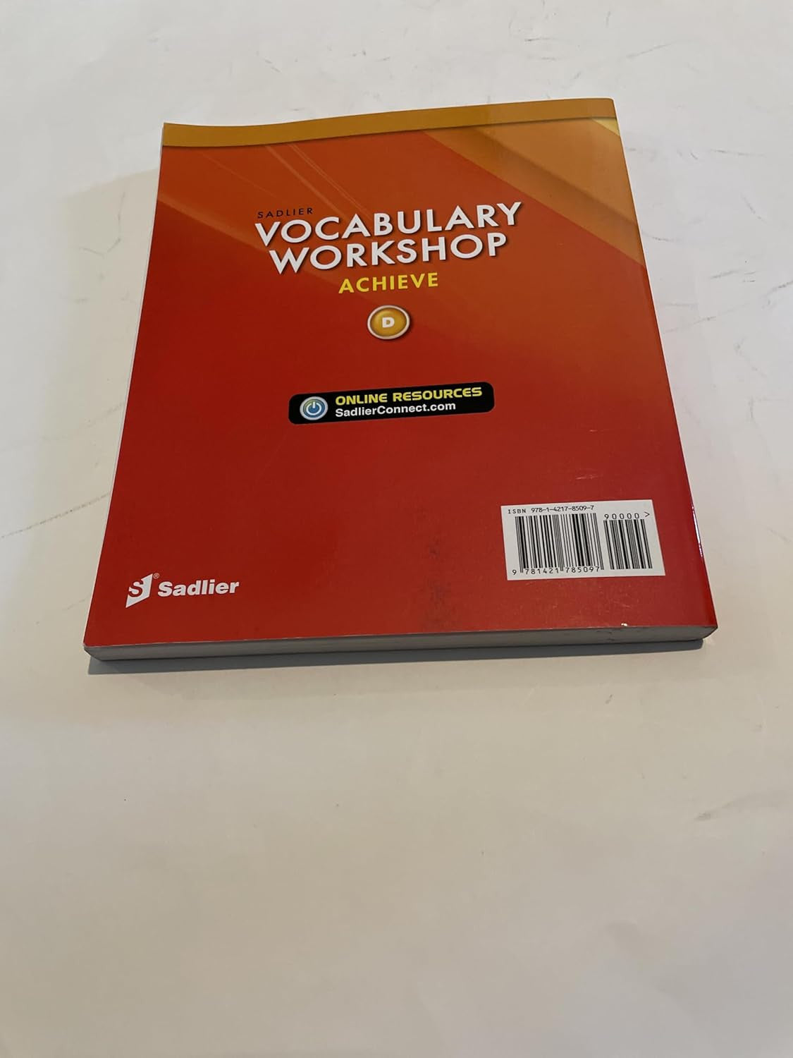 Vocabulary Workshop Achieve Level D Grade 9