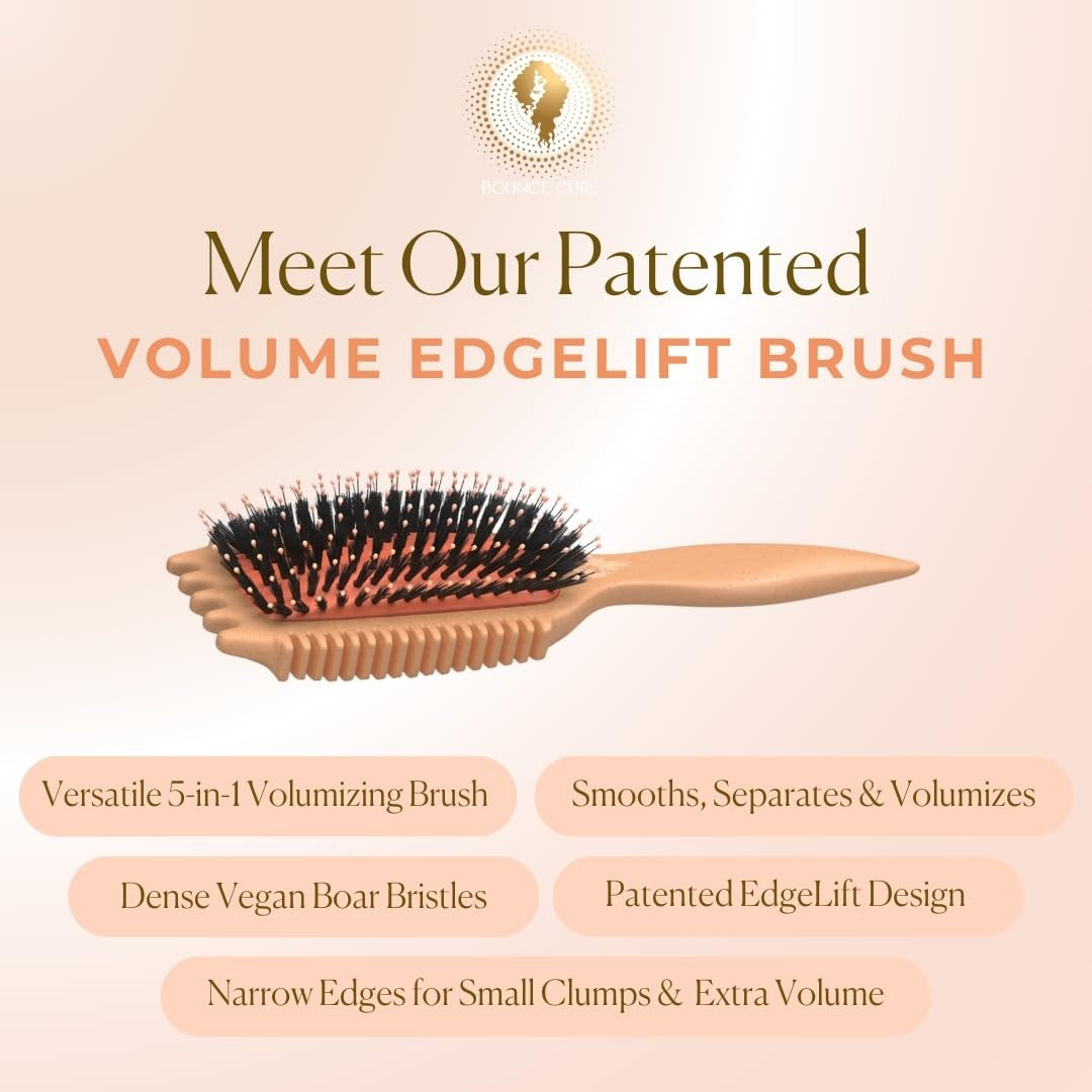 Volume Edgelift Brush, 5-In-1 Tool for Volumized, Defined Curls, Waves & Coils -