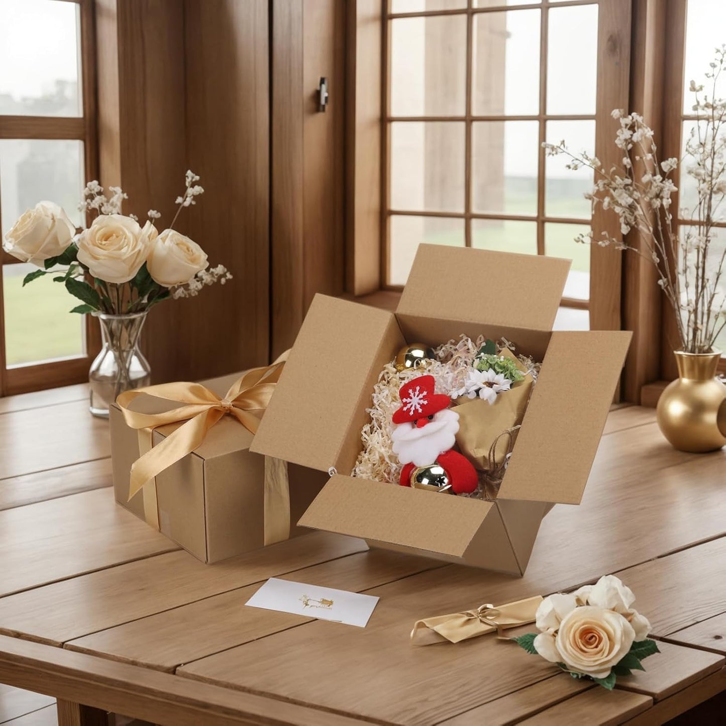 7X6X5 Brown Shipping Boxes Set of 25, Kraft Corrugated Cardboard Small Boxes Mai