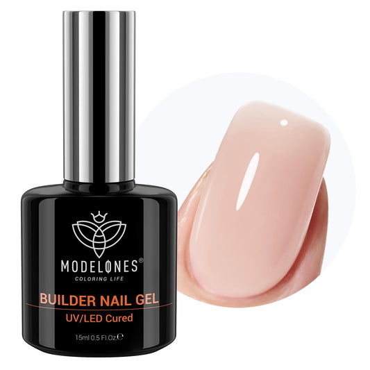 8-In-One Builder Nail Gel, Neutral Nude Builder for Thickening, LED Lamp Cured H
