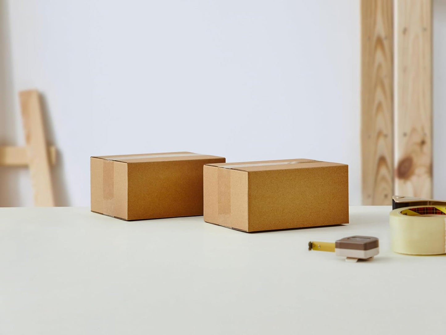 25 Packs Small Shipping Boxes 7X5X4 Inches, Kraft Corrugated Cardboard Boxes, fo