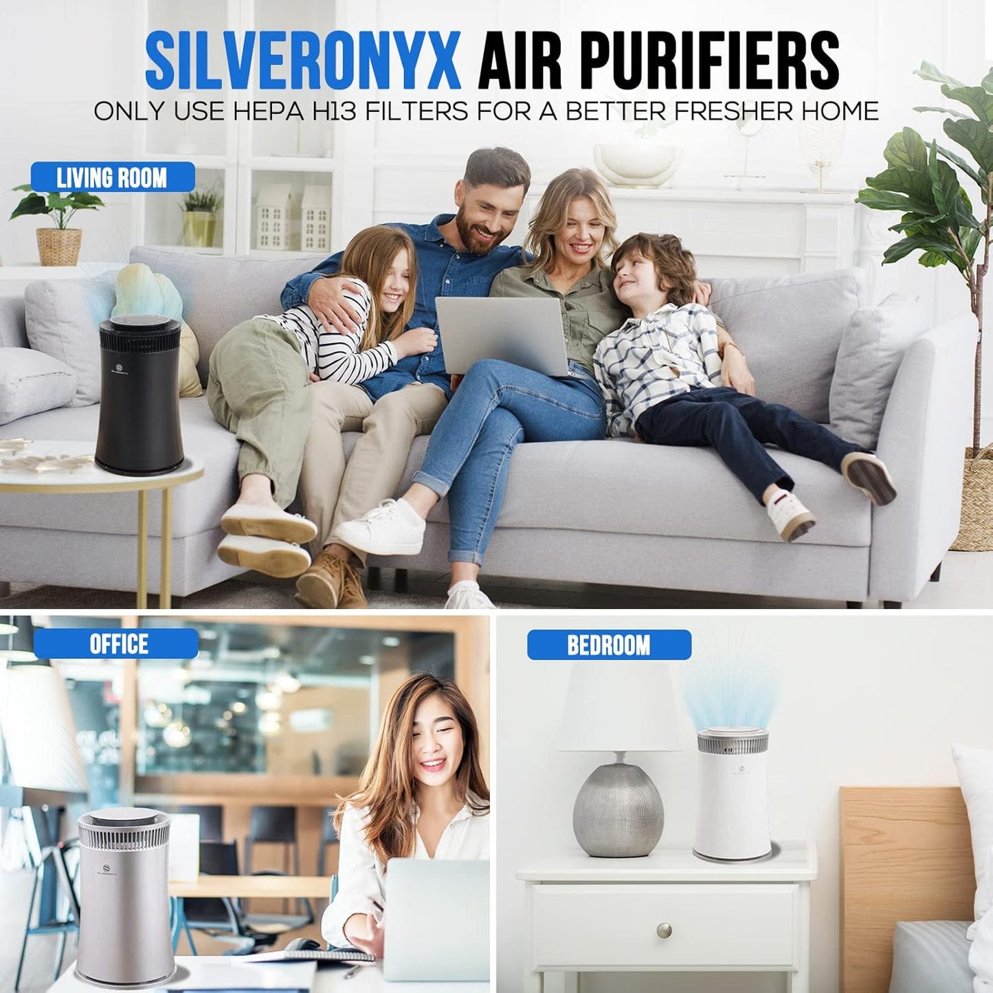 Air Purifier for Home Large Room – Covers up to 500 Sq Ft, 5-In-1 HEPA Filter Sy