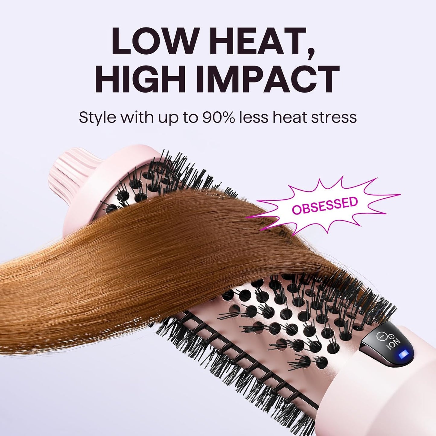 Thermal Brush, Blowout Boost 1.5 Inch Heated round Brush for Blowout Look, Dual